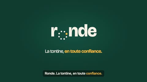 The sign-off: the eight members become the ring of the “ronde” logo.